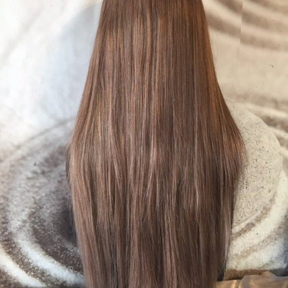 Light brown lace front wig main image 4